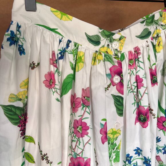 M.D.S. Stripes Floral Print Midi Length Skirt - Picture 8 of 11